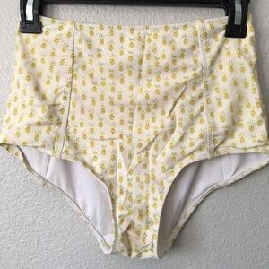 kortni jeane pineapple high waisted swim bottoms